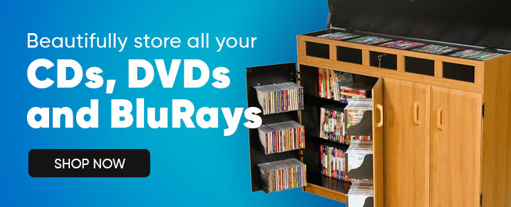 Beautifully Store Your CDs DVDs and BluRays